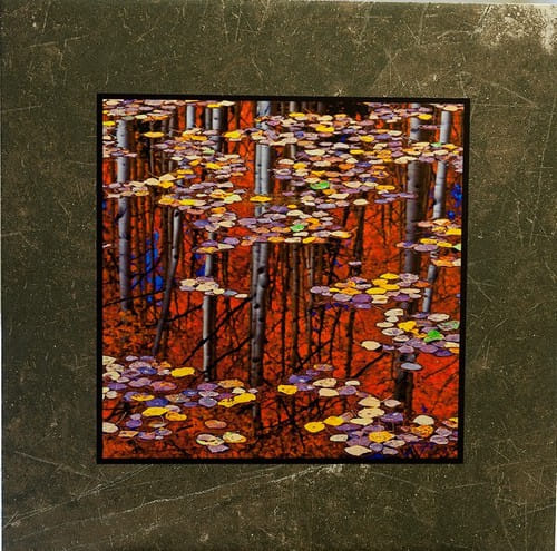 Click to view detail for Stained Glass 12x12 Stone Plaque $90